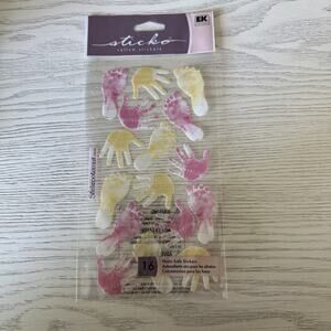 Scrapbook EK Success Sticko Vellum Baby Girl Prints Stickers SPVM20